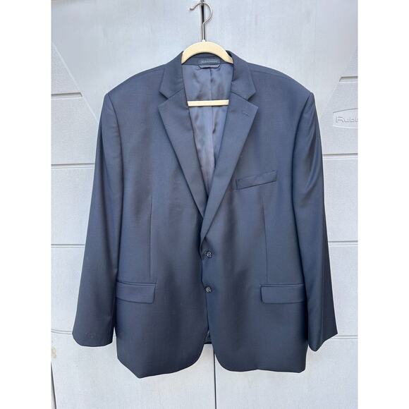 Polo Ralph Lauren Two Button Suit Jacket Wool Blazer Mens Sz 50R Black Business - Picture 2 of 9